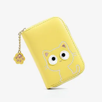 

Cartoon Cute Wallet New 2020 Short Women's Leather Wallet Zipper Multi-card position Fashion Square Coin Purses Holders Wallets