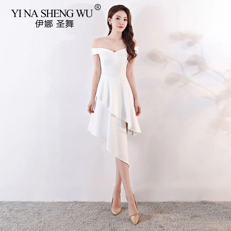 Вечернее платье, сексуальное, с открытыми плечами, Robe De Soiree, одноцветные, на молнии, женские платья "рыбий хвост" для вечеринки, новые, с вырезом лодочкой, элегантные, вечерние платья