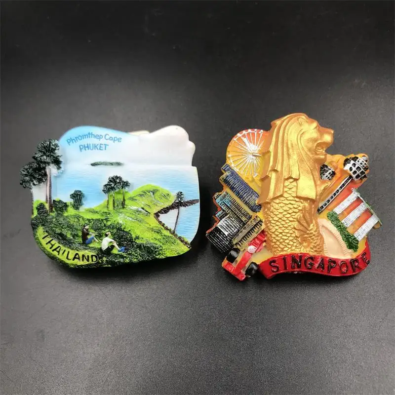 Магнитные наклейки для холодильника ручной работы из смолы Тайланд Phuket Сингапур