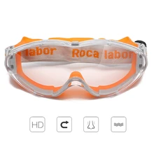 Защитные очки модные оранжевые спортивные для верховой езды ветрозащитные прозрачные очки анти-химические всплески рабочие защитные очки