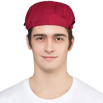 

High Quality Chef Hats Cafe Bar Waiter Beret Restaurant Kitchen Workwear Baking Caps Men Women Breathable Forward Caps Chef Hats