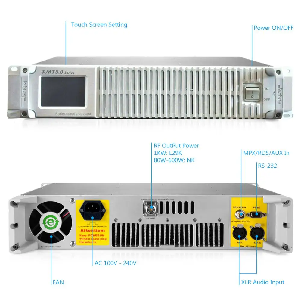 FMT5.0 300 Вт FSN fm радио передатчик 87 5 108 МГц + круговой поляризационный FM антенна 20 м
