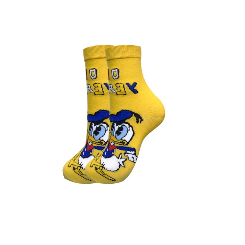 Disney korean style Funny Women socks Cartoon Animal Mickey Donald women socks cute Harajuku Cassual Cotton Girl sock Size 35-42