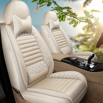 

Full Coverage flax fiber car seat cover auto seats covers for Toyota fortuner highlander land cruiser prado