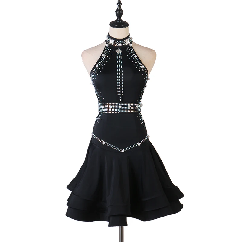 Ча платье Индивидуальные Сальса платье латинские платья robe danse latine femmes lq158