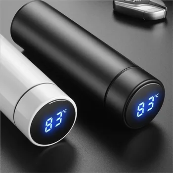 

Customized stainless steel thermos bottle intelligent Water Cup LCD Touch Screen display temperature Thermos Bottle Office Home