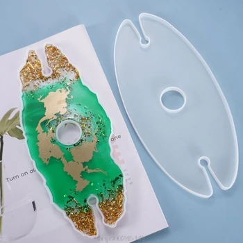 

Crystal Epoxy Resin Mold Wine Glass Rack Tray Casting Silicone Mould DIY Crafts Bottle Cup Holder S22 20 Dropshipping