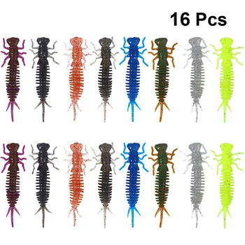 

Fishing Lures Durable Silicone Small Larvae Shape Fishing Lures Sinking Baits Artificial Fishing Lures for Aggresive Target Fish