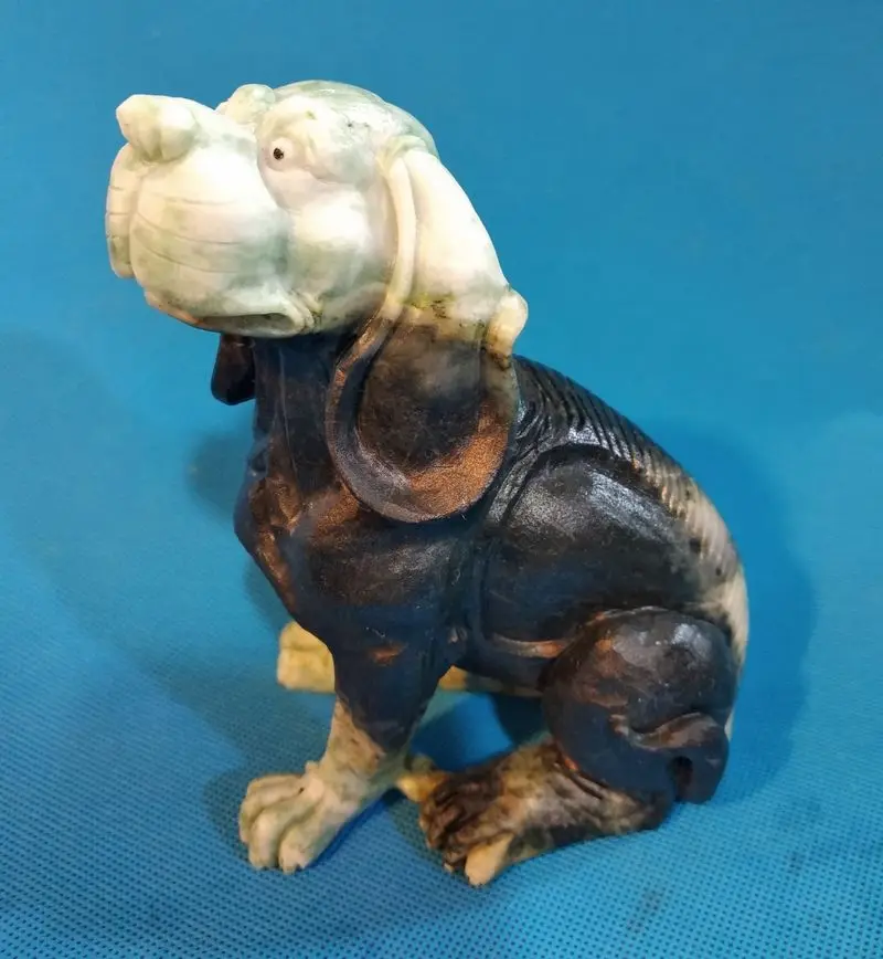 Ручная работа carven Jade Dog statuary природа разноцветный нефритовый собачка