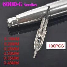 Иглы для татуажа, 100 шт./лот, 1RL, одноразовые, стерилизованные, Перманентный макияж, картридж,, советы для бровей, губ, Agulha, легко нажимаются для бровей тату тату машинка