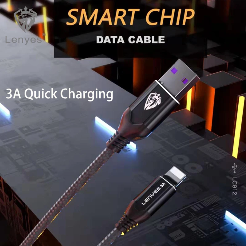 Кабель Lenyes Micro USB 3A кабель для быстрой зарядки и синхронизации данных