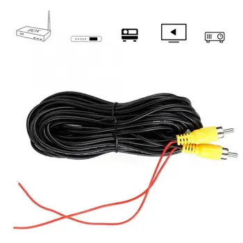 

6m RCA Video Cable PVC Environmental Protection Outer Cover Male to Male with Video Trigger Wire for Car Rear View Camera