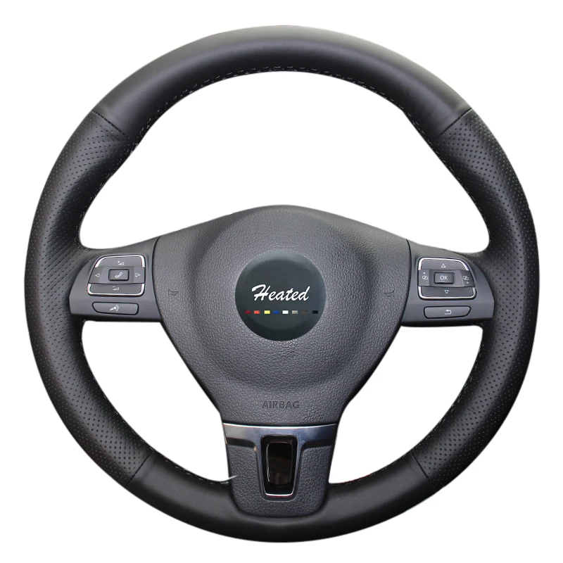 Оплетка на руль из микрофибры для Volkswagen VW Gol Tiguan Passat B7 CC Touran Jetta Mk|on the steering wheel|wheel cover