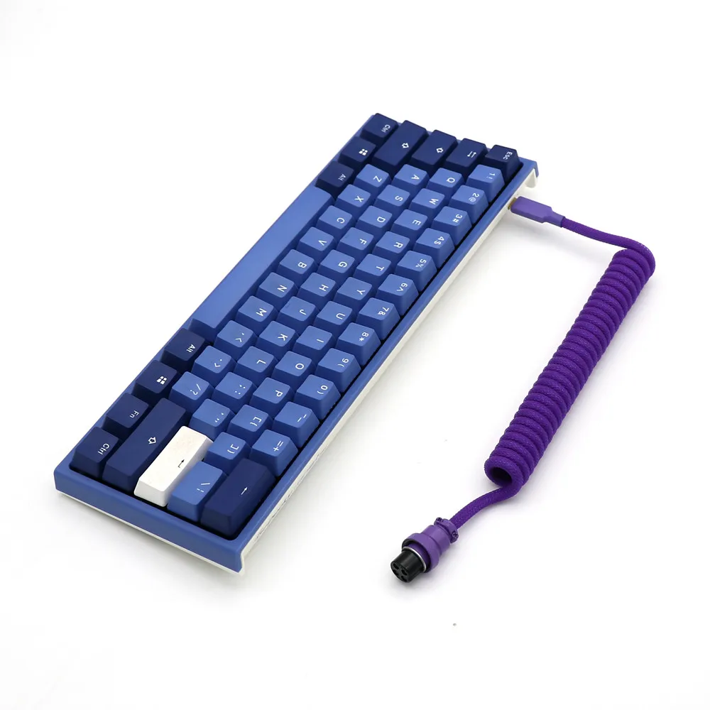 Usb tipo c Cabo Coiled Teclado de Bobina Reversa Forma l Dupla Manga Mini Micro Gx16 Aviador Cabo Não Afrouxe Mais Grosso od 22 mm - Imagem 4