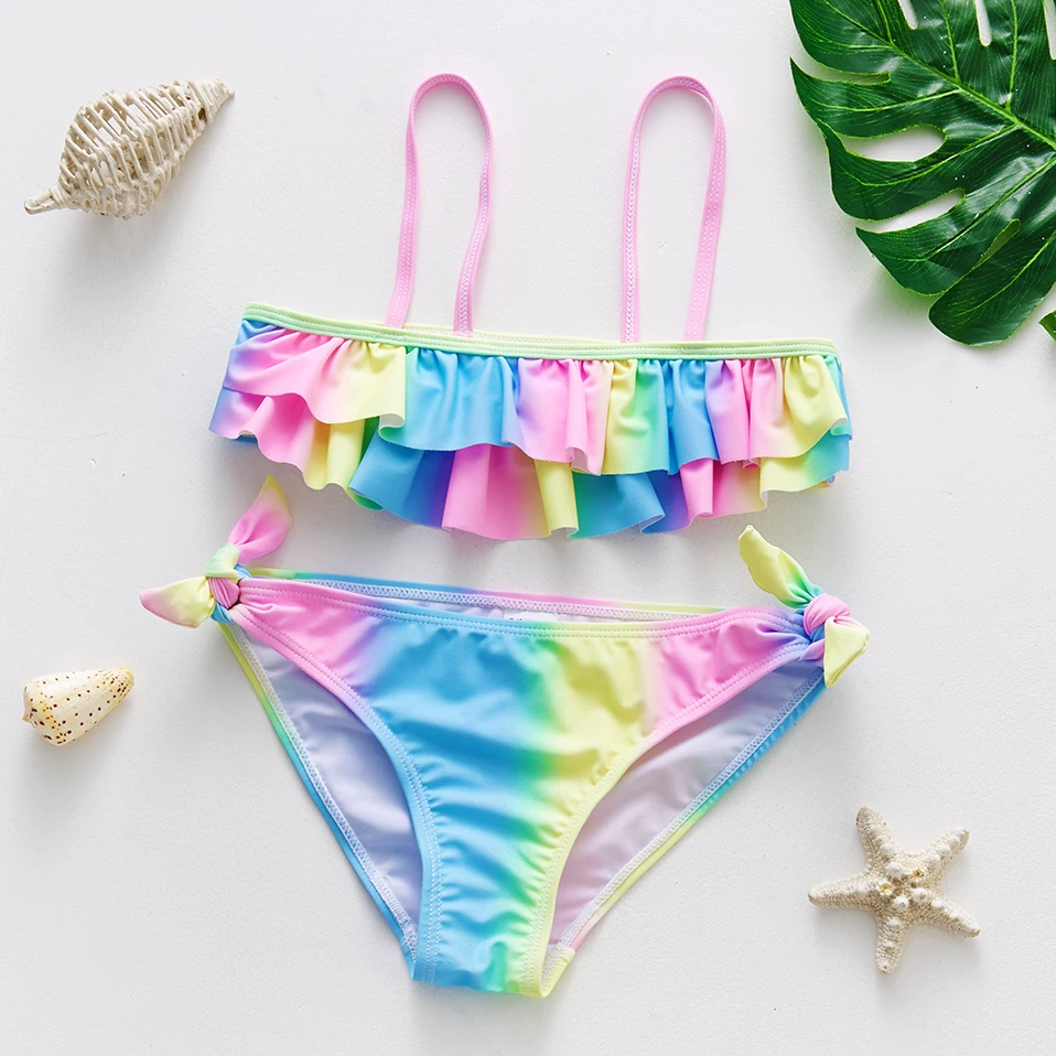 Kids Swimwear Two pieces Girls swimsuit 2~12Y High quality Kids Bikini set Toddler girls Swimming suit Girls Bikini Sets-1129 girls swimsuit