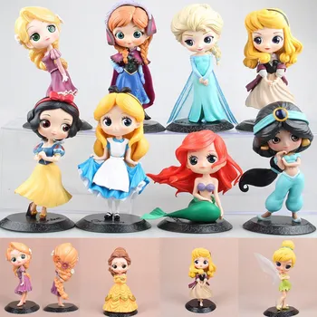 

Disney Fairy Princess Decoration Figure Toys Alice Belle Kids Birthday Cake Topper for Children's Day Party Supplies Lovely Gift