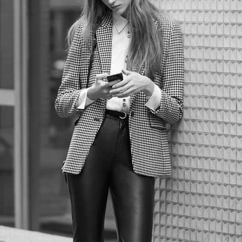 

Blazer Mujer Elegante Autumn Jacket For Woman British Style Casual Jacket Long Sleeve Single ButtonW6955