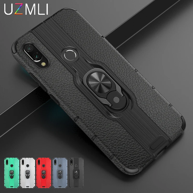 Роскошный ударопрочный чехол для телефона с металлическим кольцом и подставкой