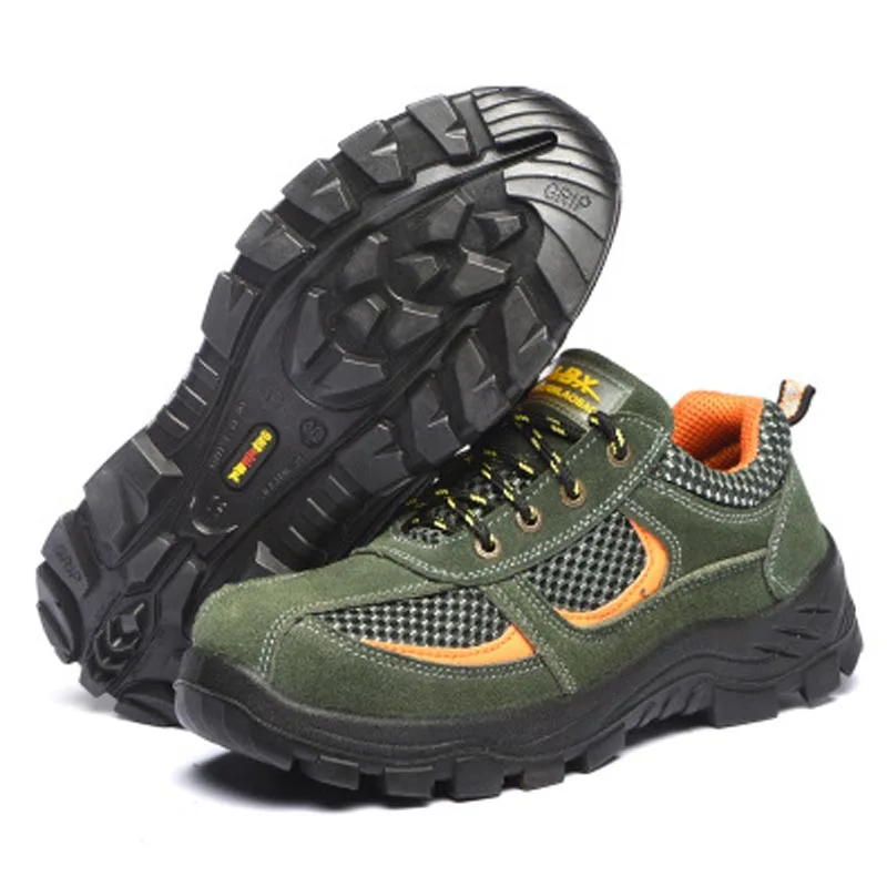 Спортивная обувь для скалолазания на открытом воздухе; нескользящие мужские зимние ботинки; нескользящая защитная Рабочая обувь для пирсинга; неубиваемые зимние ботинки - Цвет: Зеленый