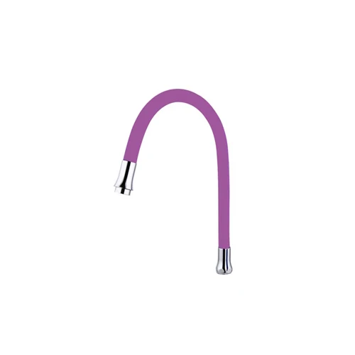 Purple Красочные силиконовые водопроводные трубки для кухни, 360 градусов, гибкий шланг, водопроводный фильтр, общий интерфейс, 5 цветов, аксессуары для смесителя - Цвет: Purple