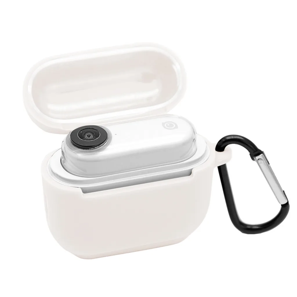 Clear Мягкий силиконовый защитный чехол для корпуса, чехол для камеры Insta360go и зарядный чехол, нескользящий, влагостойкий 62x30x60 мм - Цвет: Clear