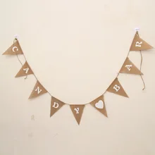Рождественское сердце льняные Вымпела DIY креативные вечерние украшения Висячие Флаг конфеты бар вымпели