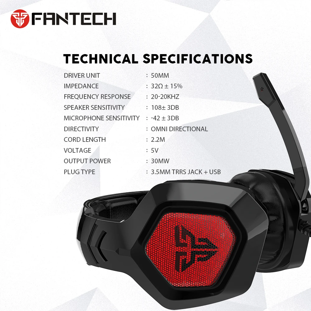 FANTECH MH83 Проводная игровая гарнитура 3,5 мм и USB наушники с широким звуковым полем с микрофоном для геймеров ПК NS переключатель PS4