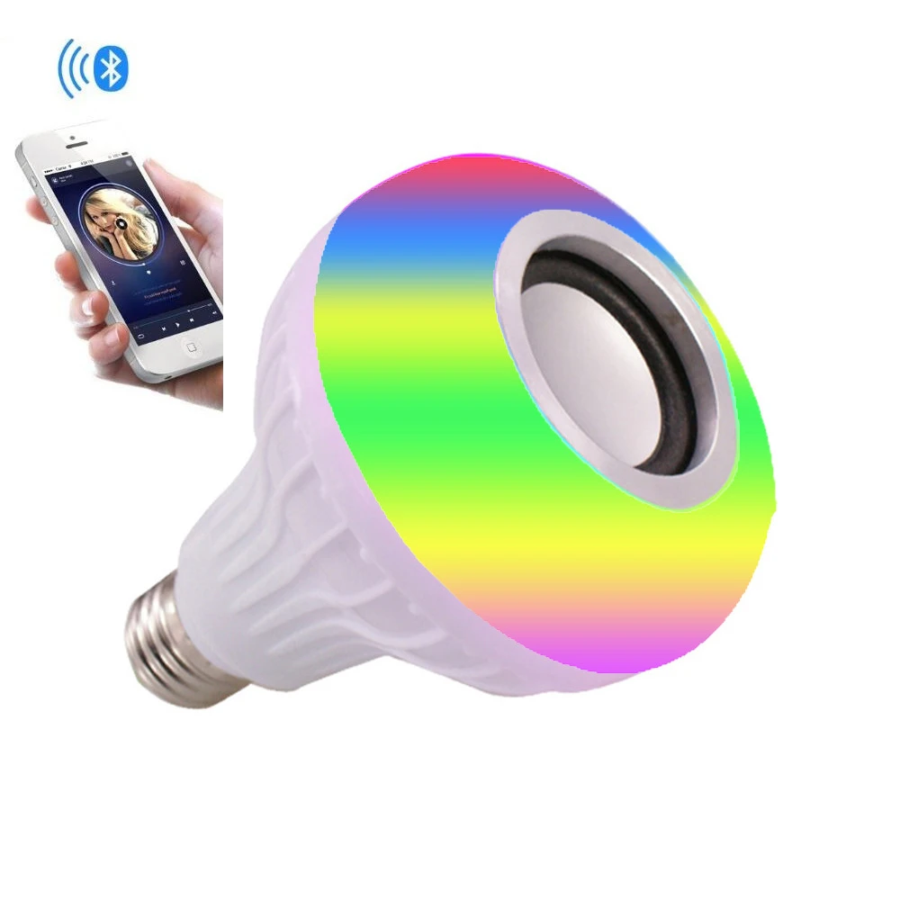 E27 Smart RGBW Music blub 12 Вт AC100~ 250 В bluetooth пульт дистанционного управления blub Led light Музыка Воспроизведение и инфракрасные клавиши пульт дистанционного управления ler