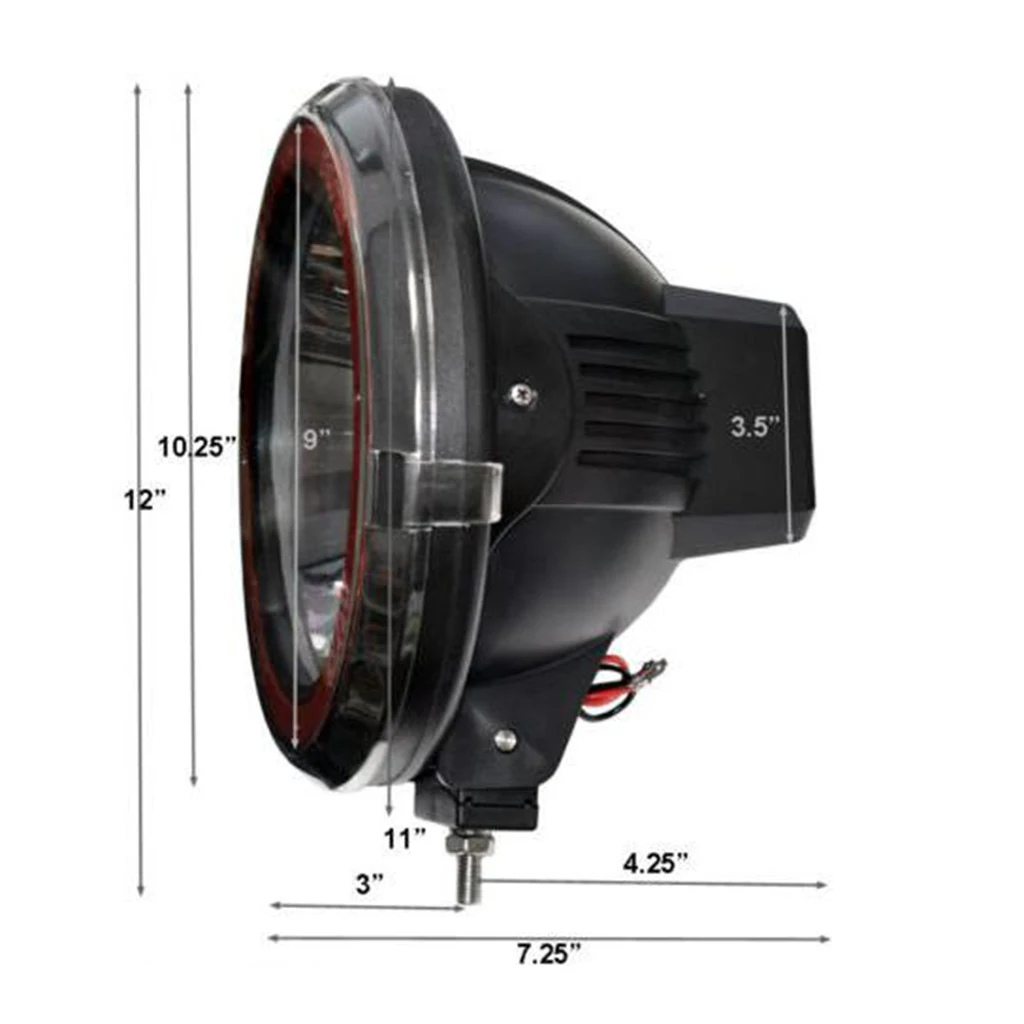 9 Inch 55W Flood Driving Lights HID Xenon 12V Trucks SUV Spot Work Light Red