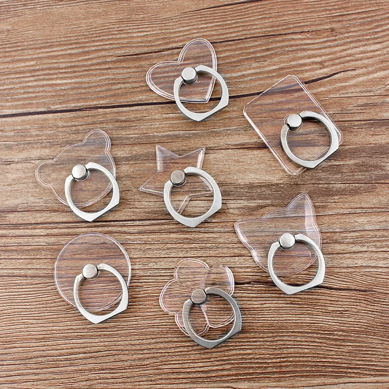 Universal Finger Ring Smartphone Stand Holder - 360° Rotating Phone Grip & Car Mount