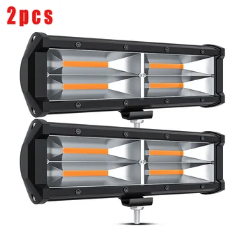 

Auto Work Light 9 Inch Car Bar Floodlight Truck Yellow Waterproof 6000K