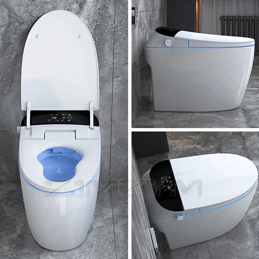 Toilettes carrées intelligentes haut de gamme avec télécommande intégrée,  toilettes automatiques créatives noires - AliExpress