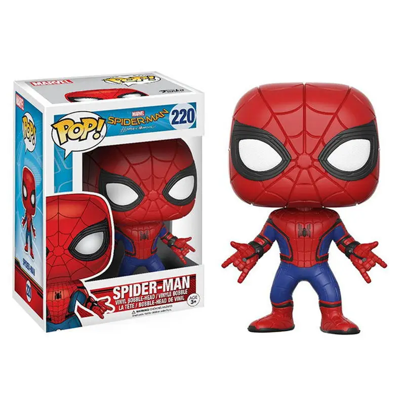 FUNKO POP Marvel Мстители: эндшпиль танос Тор Человек-паук Халк Стэн ли Железный ПВХ фигурка игрушки для детей Рождественский подарок - Цвет: Сиренево-синего цвета