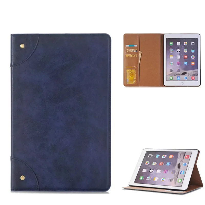 dark blue Премиум матовая PU кожаный чехол смарт-подставка чехол для нового ipad Air/5 9,7 чехол-подставка для ipad Air 1 чехол+ карман для карт - Цвет: dark blue