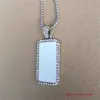sublimation blank rectangle photo necklaces pendants Valentines Day gift hot tranfer printing consumable  10pcs/lot 4