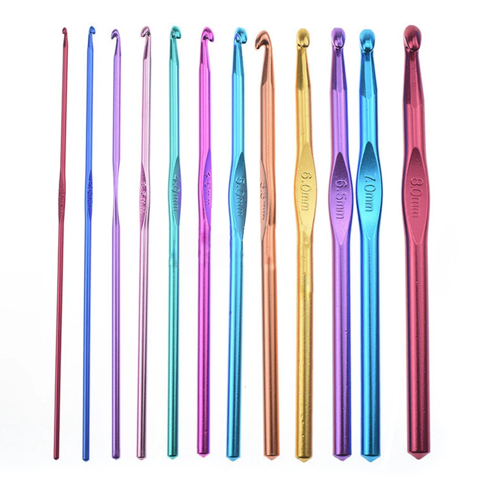 Portable Crochet Hook Practical Hand Craft Bag Packed Knitting Tool Set Professional Home Easy Apply Ergonomic Needle Colorful