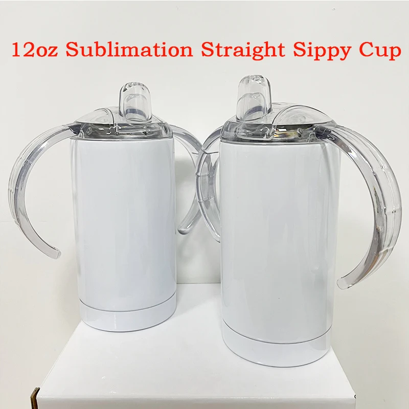 Sublimation 12oz DIY Baby Milk Bottle Heat Transfer Stainless Steel Sippy Cup With Nipple Custom For Child | Дом и сад