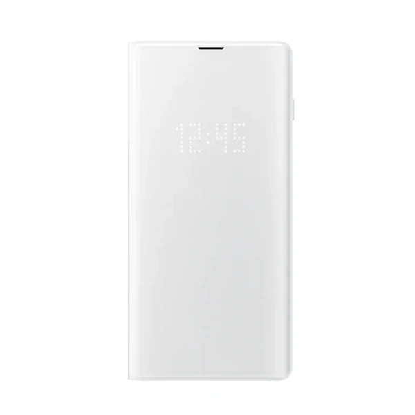 White Умный светодиодный Чехол samsung для samsung Galaxy S10 X SM-G9730 S10+ S10 Plus SM-G9750 S10E SM-G9700 Чехол-книжка - Цвет: White