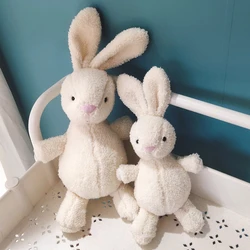 Lindo mano conejo muñecos de peluche de juguete suave Animal PEQUEÑO conejo de peluche de dormir juguetes para niños regalos de cumpleaños 18CM/23CM