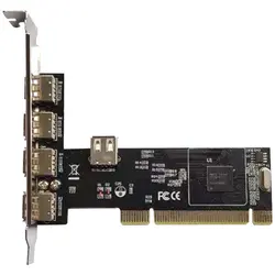 Adaptateur PCI E vers USB 2.0 HUB, carte d'extension PCI Express, convertisseur USB2.0, nouveau lecteur gratuit 5 