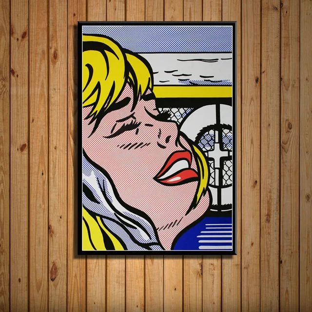 7 Поп-арт художественное произведение Роя Lichtenstein художественная живопись Шелковый Холст плакат настенный домашний декор - Color: 7