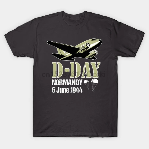 Мужская футболка с принтом D Day Нормандия приземление вторжение Дуглас C 47 Дакота