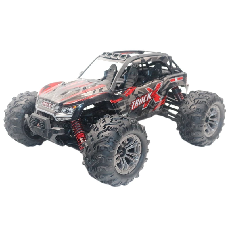 

9137 1/16 2.4G 4Wd 36Km/H Rc Car W/ Led Light Desert Off-Road Monster Truck Rtr Toy - Red