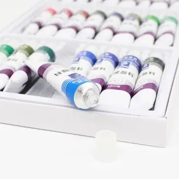 

12ml 12/24 Color Professional Acrylic Paints Set Hand Painted Wall Paint Drawing N1HD