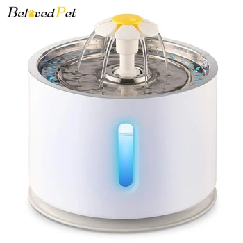 

Intelligent Electric Pet Water Dispenser LED Light Automatic Pet Water Dispenser USB Interface Stainless Steel Water Dispenser