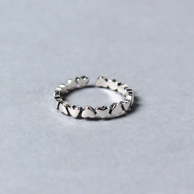 Ретро мульти-стиль Открытое кольцо толстая цепочка полое сердце нерегулярное регулируемое кольцо на палец для женщин модное ювелирное изделие - Цвет основного камня: S5
