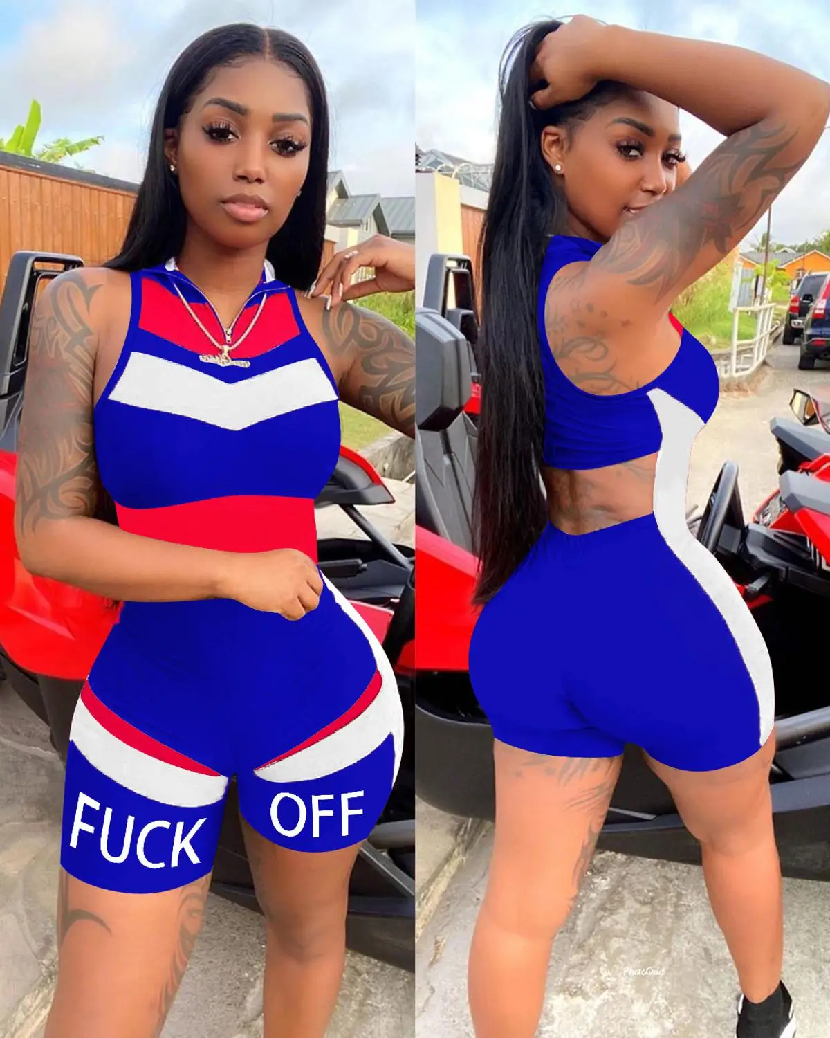 

Women Sexy Summer Letter Patchwork Short Jumpsuit Stretchy Skinny One Piece Women Romper Overalls Sleeveless Playsuit