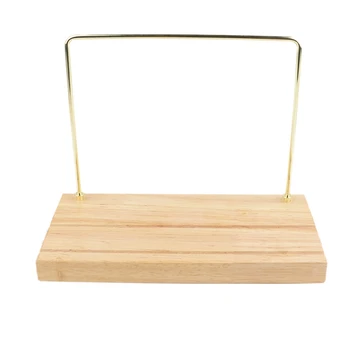 

Brief Solid Wood Metal Earrings Display Holder Jewelry Showcase Ring Jewelry Stand