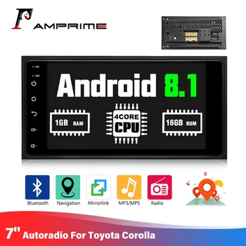 

AMPrime Android Car Radio Autoradio 7'' Touch Screen MP5 Player Car Stereo Video GPS Mirror Link FM Radio USB For Toyota Corolla