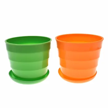 

Mini Colorful Round Plastic Flower Pots Planter Home Office Desktop Garden Decoration Desktop Flower Pots High Quality